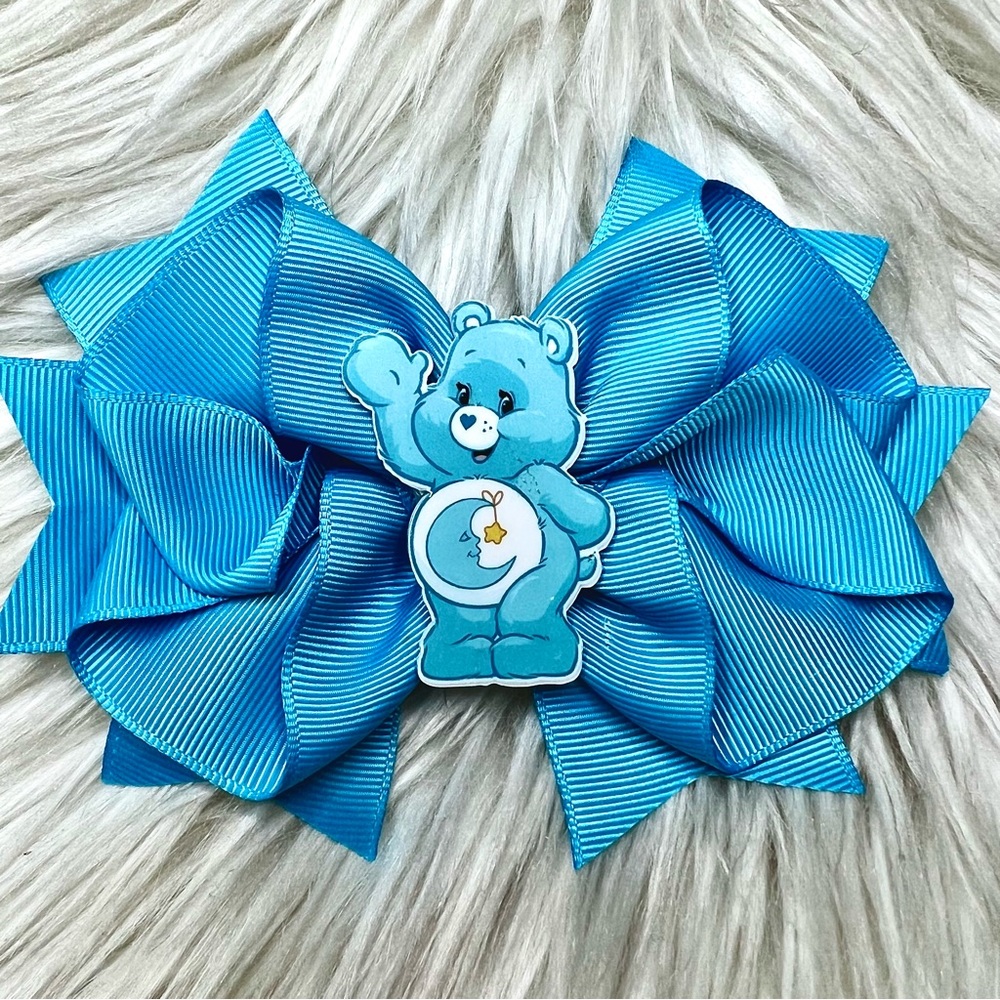 🎀🧸 Care Bears Bedtime Sleepy Bear Hair Bow 🧸🎀